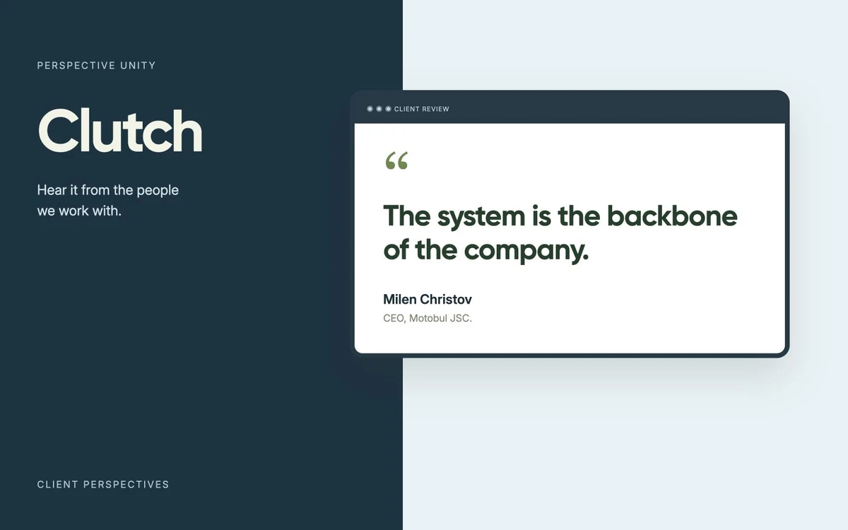 Perspective Unity featured by Clutch
