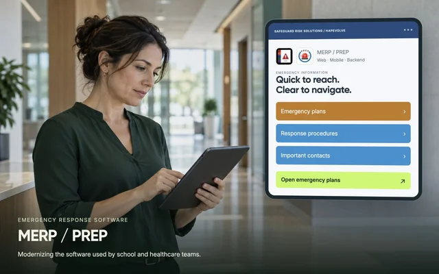 Rebuilding emergency response software for schools and hospitals — project visual